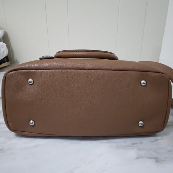 Tignanello | Leather Handbag Shoulder Bag Black Brown Zippered - Picture 6 of 8